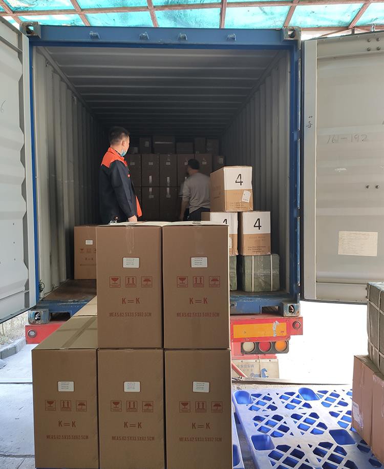 air filter loaded in container